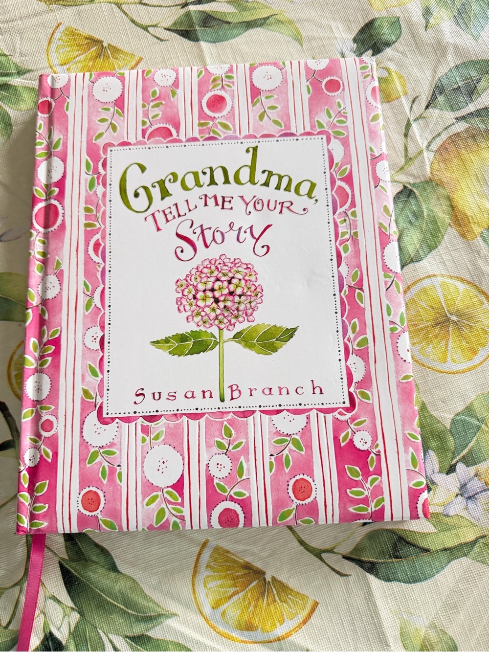 Grandma Tell Me Your Story Journal by Susan Branch - Pink Floral